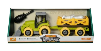 Traktor rolniczy z przyczepą i figurkami zwierząt - SWEDE