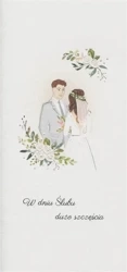 Karnet Ślub DL S59 - Para Młoda w kwiatach - MAK