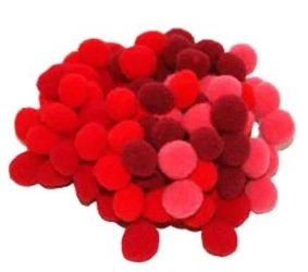 Pompony czerwone 10mm 100szt - Brewis