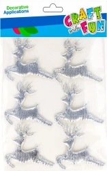 Ozdoba Bn Tkan Renifer samoprzylepna 6szt Cf Sreb12/144