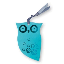 Zakładka do książek ze wstążką - Sowa turkusowa - Moses