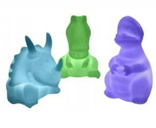 Lampki dinozaury zmieniające kolor 3szt - One for Fun