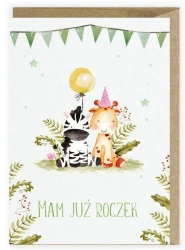 Kartka urodzinowa Roczek Safari K115 - Cardie