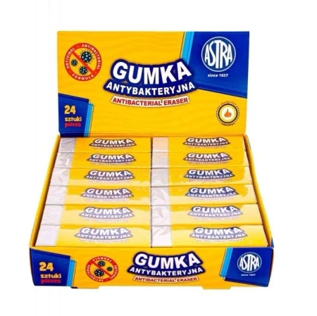 Gumka antybakteryjna (24szt) ASTRA - ASTRA papiernicze