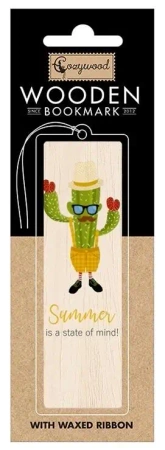 Zakładka drewniana Pan Kaktus - Cozywood