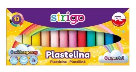 Plastelina 6 kolorów + 6 pastelowych STRIGO - Strigo