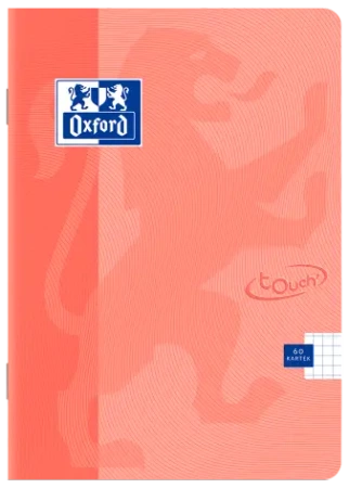 Paczka Zeszyt A5 60k kratka Oxford touch pastel koralowy pakiet 5 sztuk - Oxford art pap