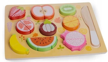 Owoce drewniane do krojenia na magnes - Lena