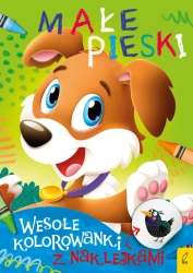 Małe pieski. Wesołe kolorowanki z naklejkami - opracowanie zbiorowe