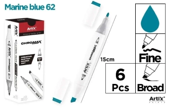 Marker Chromax z 2 końcówk. marine blue 62 (6szt) - Artix