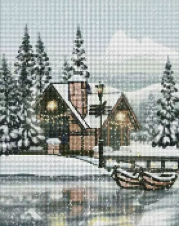 Diamentowa mozaika - Śnieżna cisza 40x50cm - Ideyka