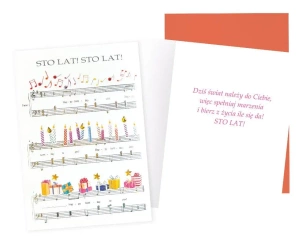 Karnet B6 Urodziny (nuty) - Kukartka