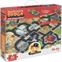 Duuuże puzzle z dziurką Droga dla pojazdów - Bright Junior Media