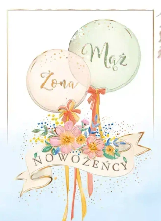 Karnet A5 Ślub Balony - Henry