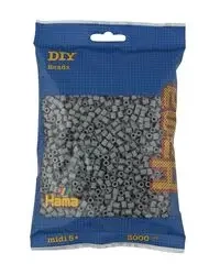 Hama Midi Koraliki w woreczku 3000 szare