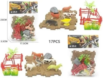 Zestaw zwierząt domowych z matą - Merkpol