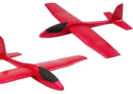 Samolot styropianowy czerwony 68cm - Leantoys