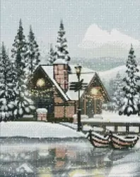 Diamentowa mozaika - Śnieżna cisza 40x50cm - Ideyka