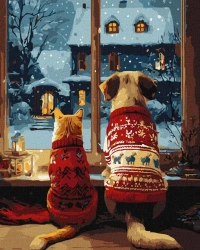 Malowanie po numerach - Przytulność futrzaków - Ideyka