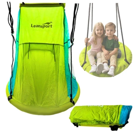 Namiot do huśtawki bocianie gniazdo ziel 110-120cm - Leantoys