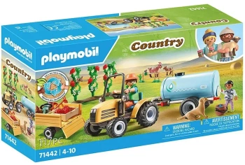 Playmobil Traktor z przyczepą i zbiornikiem na wodę 71442