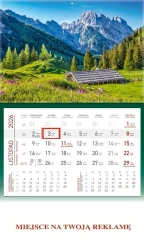 Kalendarz 2026 ścienny jednodzielny Góry - Wokół Nas