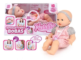Lalka Natalia bobas mimiczny ze smoczkiem 41cm - Artyk