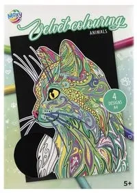 Kolorowanka A4 4 arkusze Velvet Zwierzęta