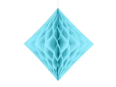 Diament bibułowy jasny błękit 30cm - PartyDeco