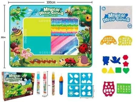 Mata do kolorowania wodnym pisakiem owady 100x80cm - Madej