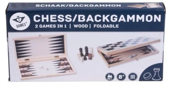 Szachy Backgammon drewniane - Quint