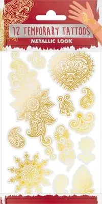 Tatuaże metaliczne Flowers - Grafix