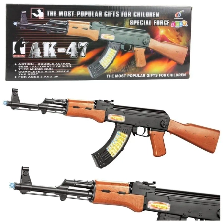 Karabin AK-47 ze światłem i dźwiękiem 68,5cm - Leantoys