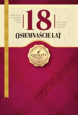 Karnet Urodziny 18 - Kukartka