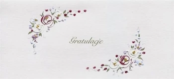 Karnet Gratulacje DL G08 - Kwiaty - MAK