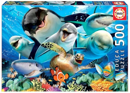 Puzzle 500 Podwodne selfie 109643 - Educa