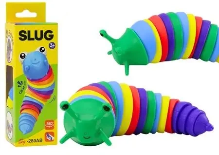 Ślimak gąsienica sensoryczny kolorowy - Leantoys