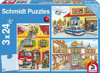 Puzzle 3 x 24 Służby ratownicze 106590 - Schmidt Puzzle
