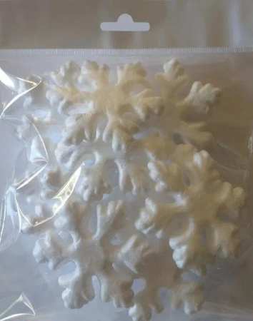 Śnieżynki ze styropianu 7,5cm 10szt - Galeria Hobby