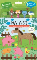 Na wsi. Kolorowanka z barwnym obrysem - praca zbiorowa