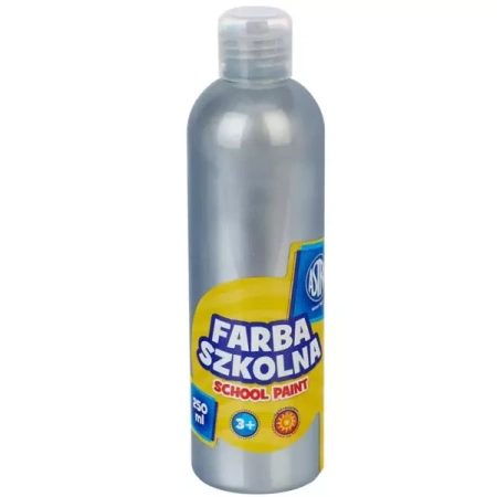 Farba szkolna naturalna tempera Astra 250 ml metaliczna srebrna - ASTRA art-pap
