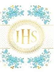 Karnet Komunia z kieszonką IHS - Henry