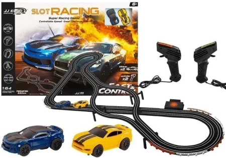 Zestaw Tor wyścigowy + 2 auta RC - Leantoys