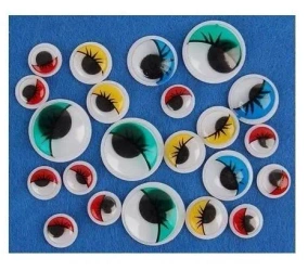 Ruchome oczka z rzęsami MIX 24szt - Fandy