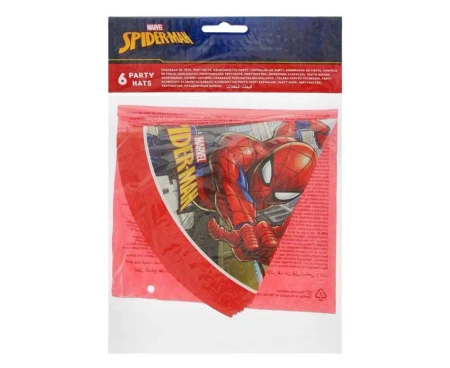 Czapeczki papierowe Spiderman Crime Fighter 6szt - Godan