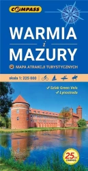 Mapa atrakcji tur. - Warmia i Mazury 1:225 000 w.3 - praca zbiorowa
