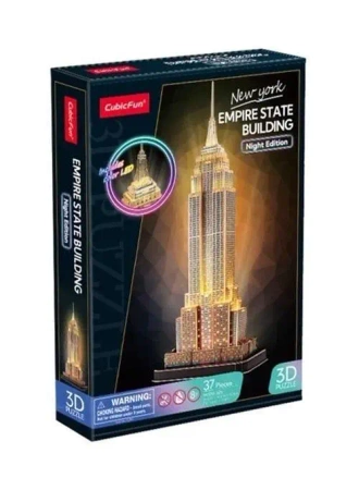 Puzzle 3d Empire State Building (wersja nocna) - Cubic Fun