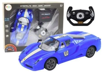 Auto sportowe R/C 1:16 niebieskie - Leantoys