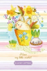 Notatnik ozdobny 105x165/64K kratka TW Królik - Fresh