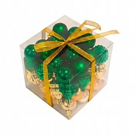 Bombki na choinkę nietłukące 50szt złote, zielone - Rembowskiego 9